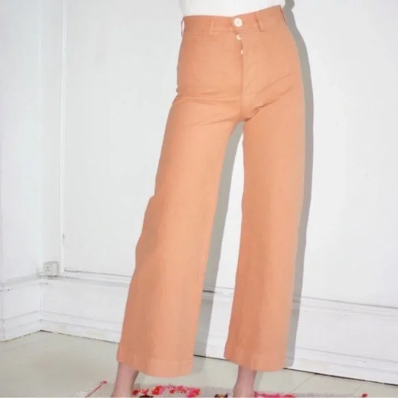 Jesse Kamm Sailor Pants in SK 6 / peach Size 2 OR 4 - Picture 2 of 13